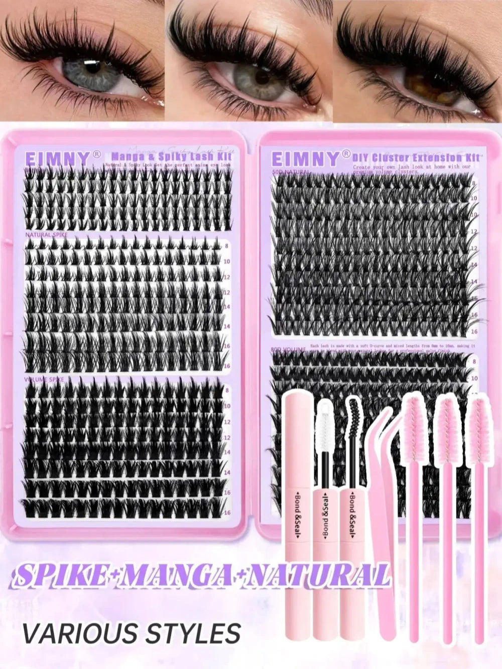 Fluffy Wispy Eyelash Extension Kit