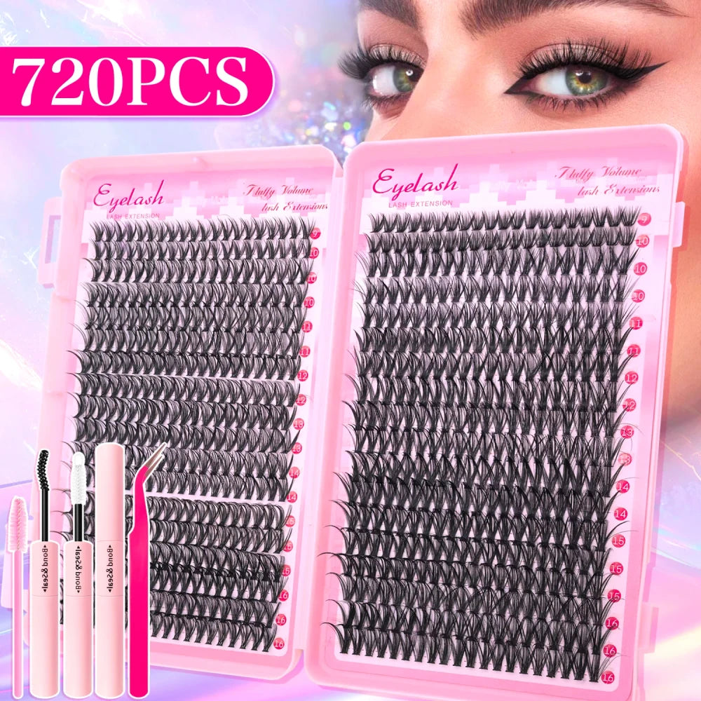 Fluffy Wispy Eyelash Extension Kit