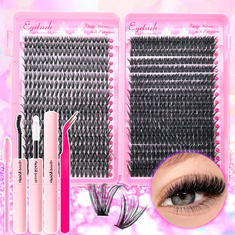 Fluffy Wispy Eyelash Extension Kit
