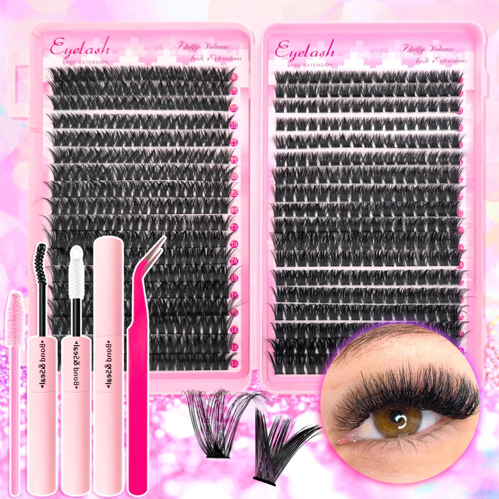 Fluffy Wispy Eyelash Extension Kit